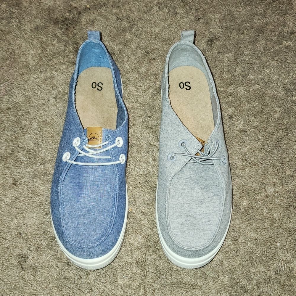 SO Edenn Women's Moc Toe Slip-On Sneakers size 8.5 Blue